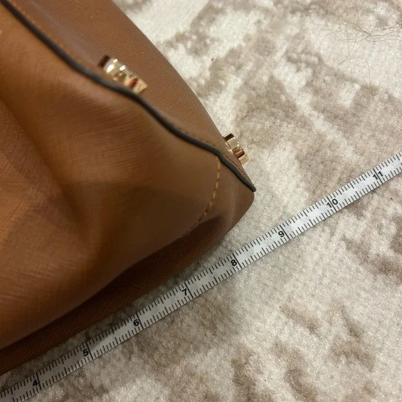 Michael Kors Brown Leather Purse with Gold Accents - Picture 10 of 10